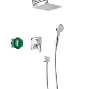 Crometta E Shower system 240 1jet with single lever mixer