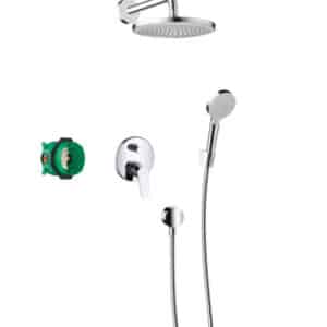 Crometta S Shower system 240 1jet with single lever mixer