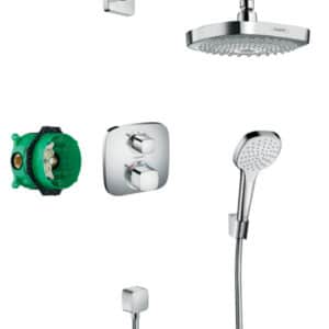 Croma Select E - Shower system for concealed installation with Ecostat E thermostat
