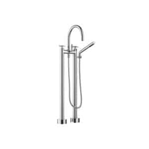 Dornbracht Tara Serie -Two-hole bath mixer for free-standing assembly with hand shower set