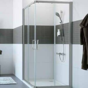 HüPE - Classics 2, rectangular shower enclosure Sliding door, 2-section corner entry (1/2)