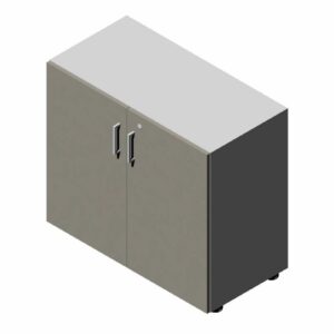 Compir 90 cm low cabinet with lockable doors