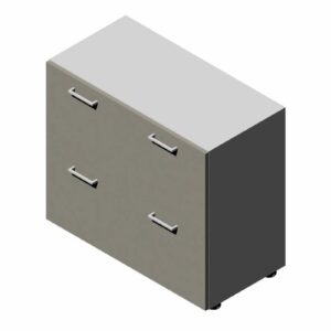Compir 90 cm low cabinet with filing cabinet