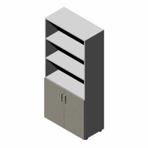 Compir 90 cm high cabinet with low lockable doors