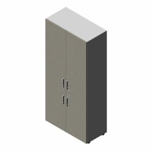 Compir 90 cm high cabinet with lockable wooden doors