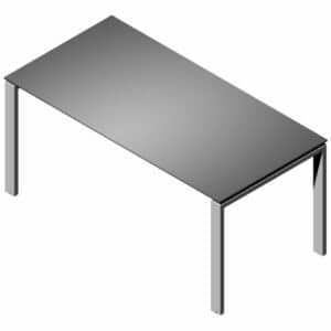 Compir Stratos Glass desk 160 cm open leg