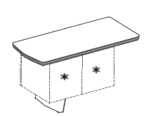 Lateral extension with wood top and spacer side